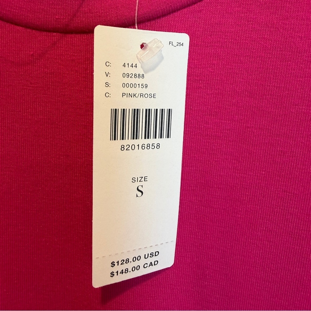 NWT Sweaty Betty Mellow Front Midi T-Shirt Dress Anthropology Pink Small - Picture 4 of 7